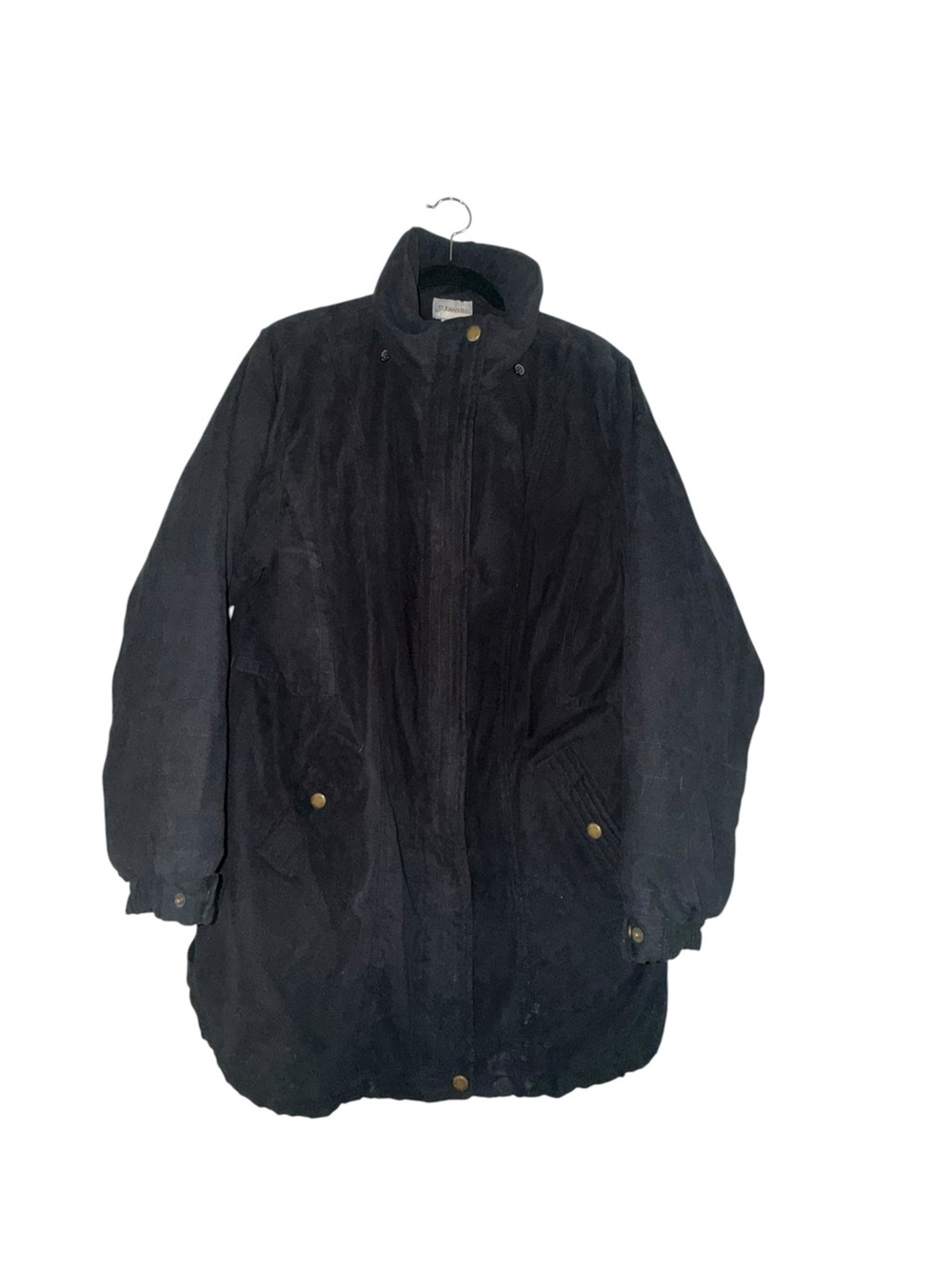 St. John's Bay Black Women's Pea Coat with Snap Details